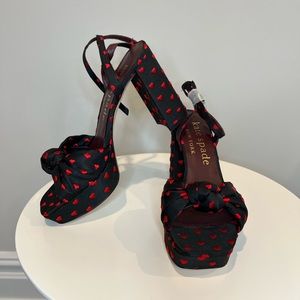 Kate Spade New York Confetti Heart-Print Platform Sandals